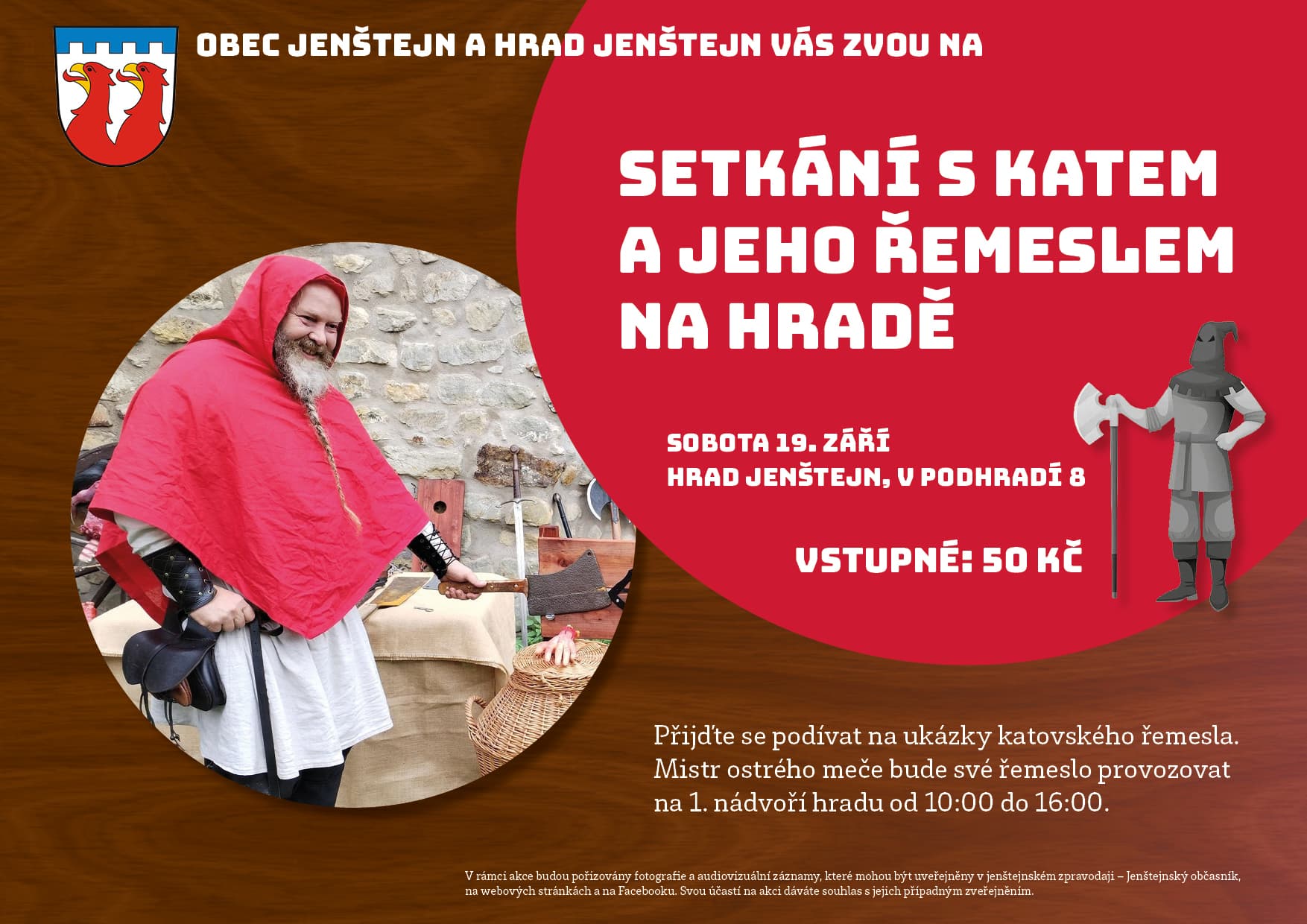 Setkání s katem a jeho řemeslem na hradě Jenštejn